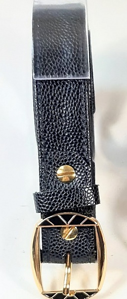 Ceinture pour Elle en cuir coloris noir.