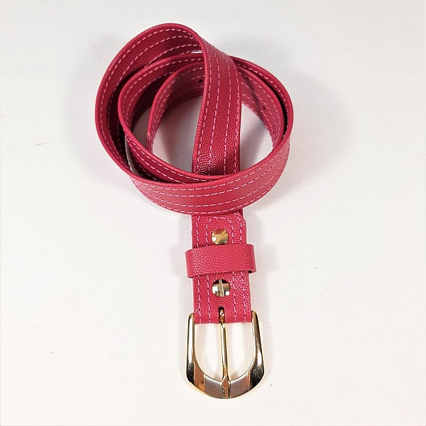 Ceinture pour Elle, cuir de vachette grain&eacute; tannage min&eacute;ral coloris rose fuchsia