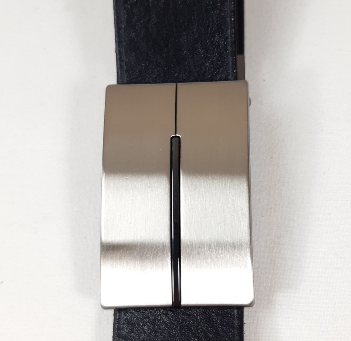Ceinture cuir vachette tannage végétal coloris noir