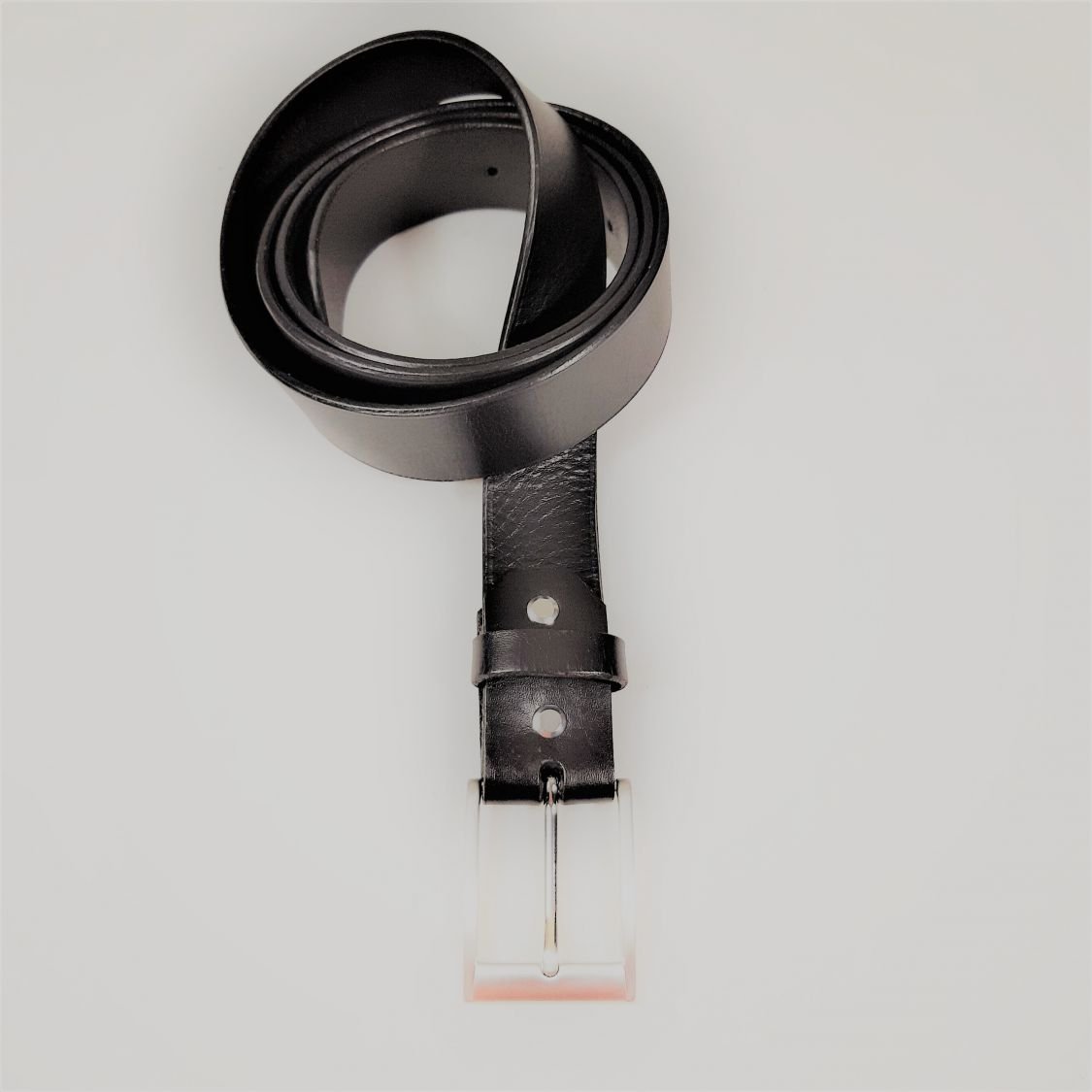 Ceinture cuir vachette tannage végétal coloris marron foncé