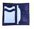 Porte feuilles et porte cartes cuir bleu