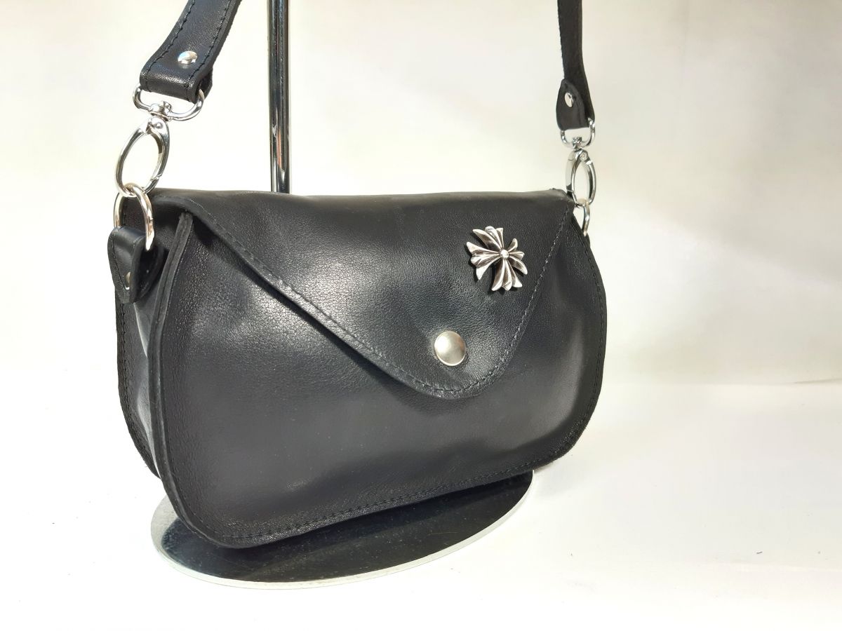 Sac cuir bandoulière réglable coloris noir