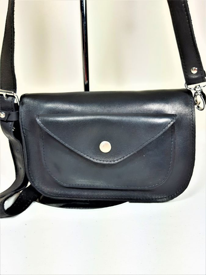 Sac cuir bandoulière réglable coloris noir