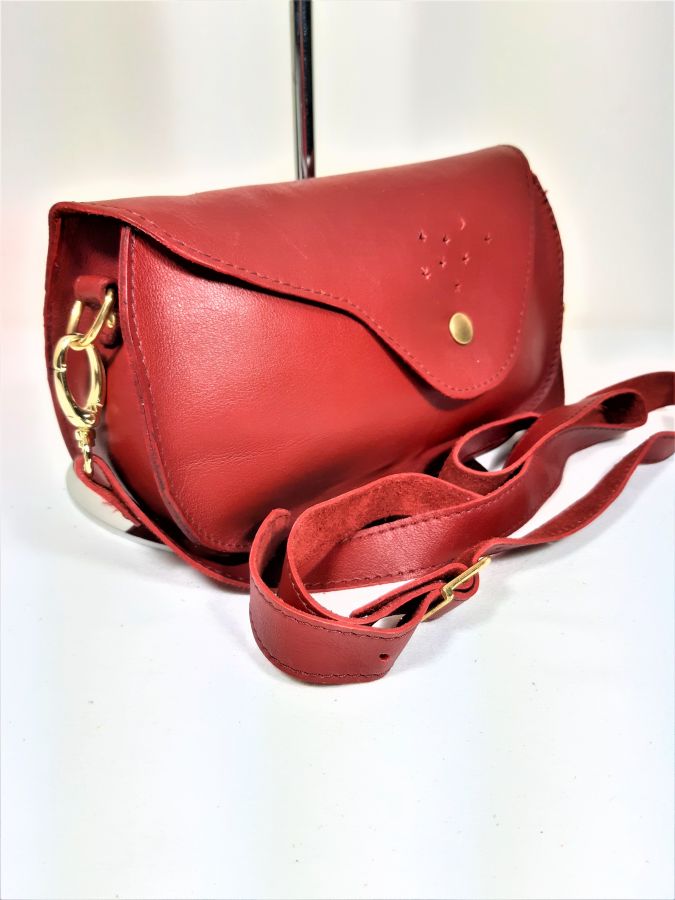 Sac en online cuir rouge