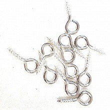 Appr&ecirc;ts bijoux: lot de 50 petits pitons &agrave; visser acier pour cr&eacute;ation de bijoux