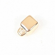 Appr&ecirc;ts bijoux: embout dor&eacute; cordon plat 3mm