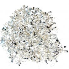 Lot de 800 petites b&eacute;li&egrave;res m&eacute;tal couleur argent