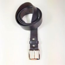 Ceinture cuir vachette tannage végétal coloris marron foncé