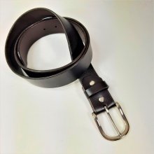 Ceinture cuir vachette tannage végétal coloris marron foncé